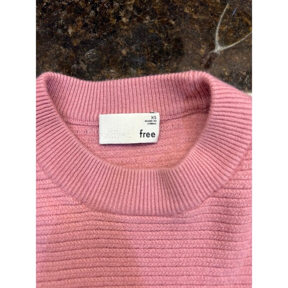 Wilfred Free Sweater Women XS Pink Pullover Cropped Wool Linen Blend - Picture 4 of 5